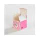 Pink Foldable Food Grade Cardboard Boxes Lightweight Cake Packaging