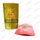 Food Grade Plastic Bags With Tear Notches For Nutrient Packaging Matte Laminated Three Side Sealed Pouch With Round Hang