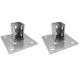 Single Channel Square Post Base Strut Mount Bracket with Pile Base Mounting System