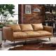 Soft Comfortable Retro Genuine Leather Sofa Couch