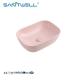 2023 Chaozhou Factory Above Counter basin Pink Color Ceramic Basin Wall Mounted Sink