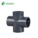 Glue Connection PVC Cross Tee Pipe Fittings for Water Supply Complete Size 20mm-400mm