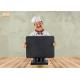 Wood Mini Chalkboards Polyresin Statue Figurine Small Resin Chef Tabletop Statue