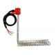 L Shaped 1 Phase Spiral PTFE Immersion Heater For Plating Tank Solutions