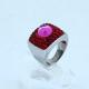 Fashion 316L Stainless Steel Casting Clay CZ Stones Ring LRX365