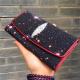 Authentic Real True Stingray Skin Female Long Wallet Genuine Exotic Leather Lady Chic Star Clutch Women Large Card Purse