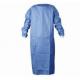 65g Blue Waterproof Anti Static Disposable Doctor Gowns Without Hood