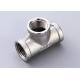 150LB PN25 SS304 Threaded Pipe Fittings , Threaded Tee Fitting