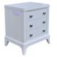 3-Drawer White painted wooden night stand of hotel bedroom furniture,hospitality casegoods,bed side table