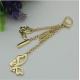 New design light gold butterfly shape handbag decorative hanging fitting with hooks