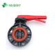 Customization Industrial Valve Plastic UPVC Butterfly Valve with Fluorinated Rubber Ring