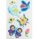 Cartoon Butterfly Kids Puffy Stickers Gift Items Dimensional 1.0 Mm Thickness