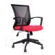 Office Furniture Simple and Comfortable Black Mesh Swivel Chair with Red Cushion