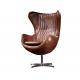 Vintage Aviator Full Leather Swivel Egg Chair Real Leather Armchair