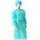 Disposable Non Woven Isolation Gown Elastic Knitted Cuff Button Neck Style