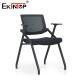 Black Mesh Training Chair With Armrests Foldable In Modern Style