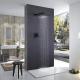 Matte Black Luxury Rain Bathroom Shower Faucets Mixer Set