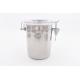 Tableware stainless steel clamp canister set with clear Lid healthy and odorless milk powder can