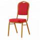 Modern Red Velvet Dining Chairs Stackable For Canteen / Hotel / Restaurant