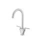 Double Handle Mono Mixer Kitchen Tap Chrome With 360 Degree Swivel Spout