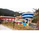 Funny FPR Water Slide Games Double Open And Close Cool Water Slides for Water Park