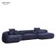 Leather Blue Velvet Upholstered Sofa Bed Contemporary Leather Couch Set
