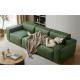 2024 ODM OEM direct verified customized producer modular sofa loveseat 3p 4s corduroy green genuine leather couch