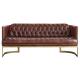 SGS Vintage Leather Sofas Antique Leather Chesterfield Sofa With Brass Frame