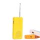 Music USB FM Radio Receiver Yellow TF Card Lithium Battery Power With Speaker