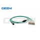 MPO to LC 8/12 Fibers OM3 50/125 Multimode Fiber Optic Patch Cord Breakout Cable