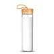 20oz Shatter Resistant Glass Drinking Bottles With Lids , Food Grade Glass Gym Bottle