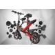 Customized Logo Folding Electric Bicycle , 25KM / H 14 Inch Pedal Assist Electric Bike