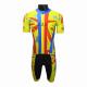 Cool Style Yellow Short Sleeve Trek Cycling Clothing , Mens Cycling Skinsuit