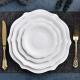 6.5 Glazed Ceramic White Dinner Plates For Hotel Catering Wedding