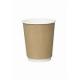 7 Oz Brown Kraft Paper Ice Cream Cups , Smoothful Rim Paper Drinking Cups