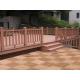 Anti Corrosion Composite Plastic Fence Panels Red Brown Plastic Deck Railing Systems