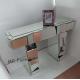 Artificial Mirror Furniture Set Angled Facet Glass Mirrored Stand Desk
