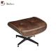 SGS ISO Leather X Stool Ottoman Footstool With Wood Frame