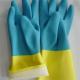 Kitchen Cleaning Neoprene Bicolor Industrial Glove 33Cm Length Chemical Resistant