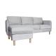 Reversible Ottoman Sectional Fabric Sofa Set Velvet Cover Fabric Modular Couch