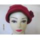 Popular double layer  flleece hat--ladies--red color without lining