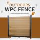 Fireproof Durable Outdoor WPC Fencing Panels Easy To Install Waterproof Sand Blasting