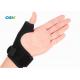 Black Finger Support Brace With High Strength Brackets Free Size Breathable