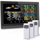 Digital Weather Station with 3 Sensor In/outdoor Temperature Humidity Weather Forecast