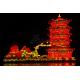 Bright Fabric Chinese Lanterns , Big Size Chinese Lantern Christmas Lights