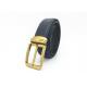 Mens Small Croco Embossing Leather Dress Belt With O.E.B Clip Buckle 1-3/8 Inches Wide Strap