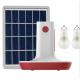 MP3 Radio 3 LED Bulbs Light Solar Power Panel Generator Kit USB Home Charger System