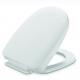 White Plastic Soft Close D Shape Toilet Seat Sustainable and Comfortable for Bathroom