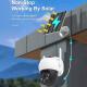 Solar IP Camera WiFi Outdoor 9000 MAh Battery AI PIR 3MP Video Surveillance Wireless Cam Home Security Protection PTZ
