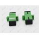 Green Color Fiber Optic Adapter / SC Apc Simplex Adapter With Metal Clip